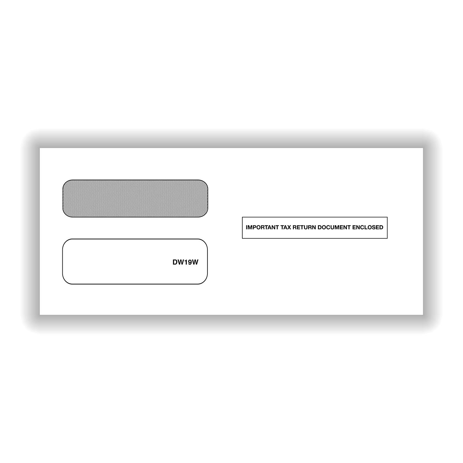 Double Window Envelope for 3-Up 1099 NEC Blanks, Gum Seal (200 Envelopes/Box)
